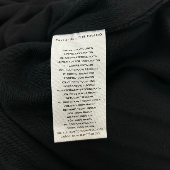 FAITHFULL THE BRAND x REVOLVE El Mar Midi Dress in Black Size 6 - Picture 8 of 12